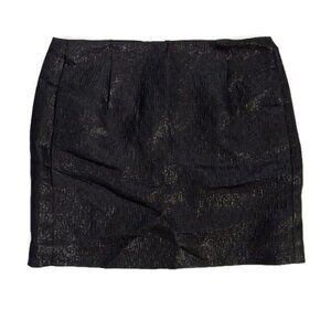 J. Crew | Black Metallic Mini Skirt